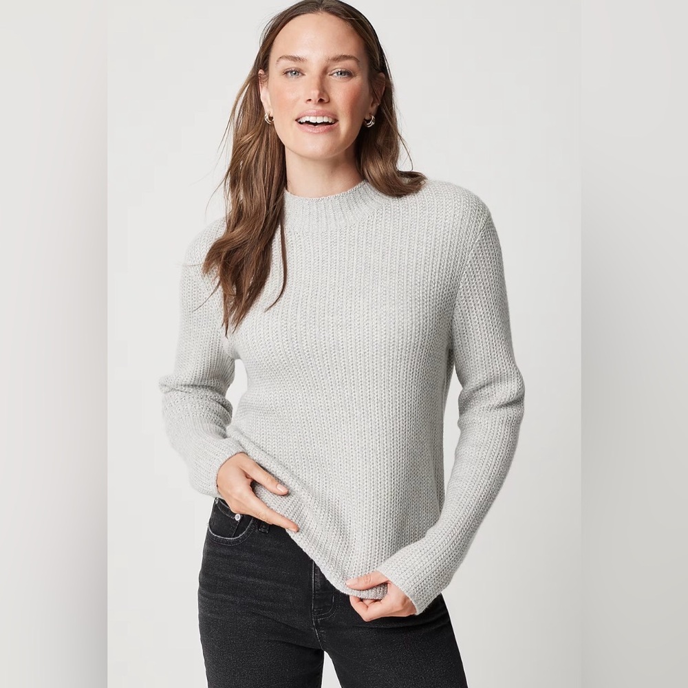 J. Crew Cotton-blend mockneck sweater